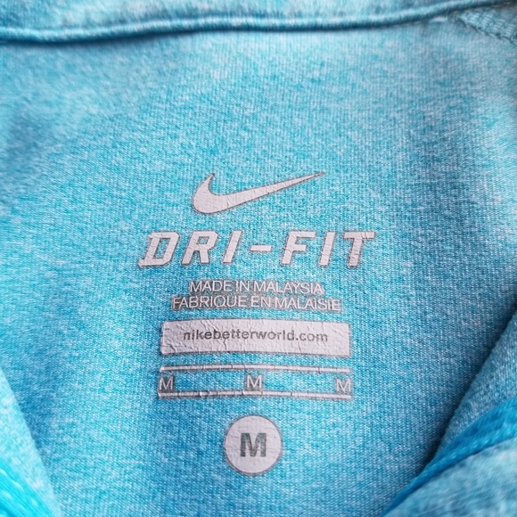 Nike Dri Fit Quarter Zip Pull-Over Blue - Picture 5 of 8